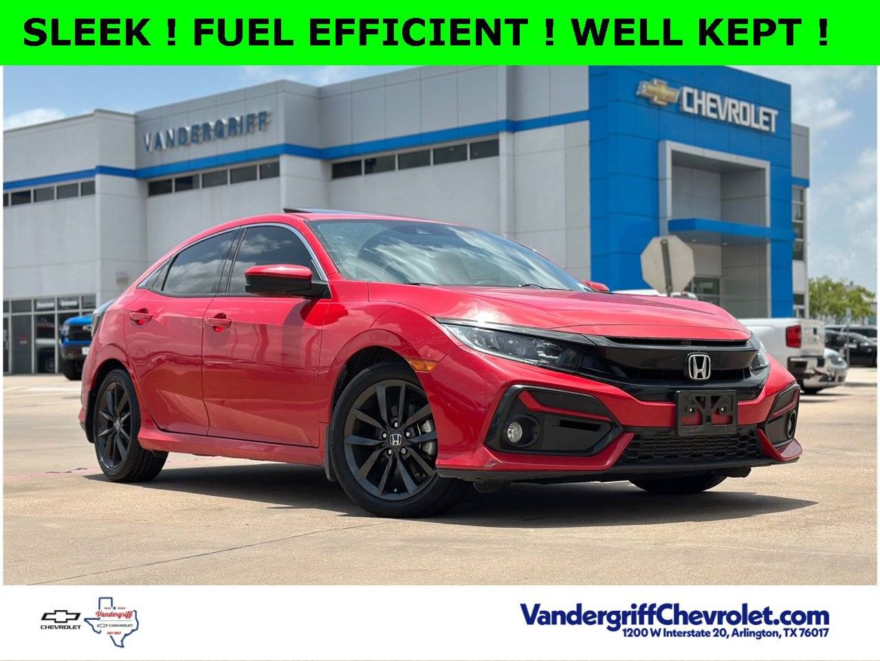 2020 Honda Civic EX — Hatchback — 50,305 mi — Arlington, TX