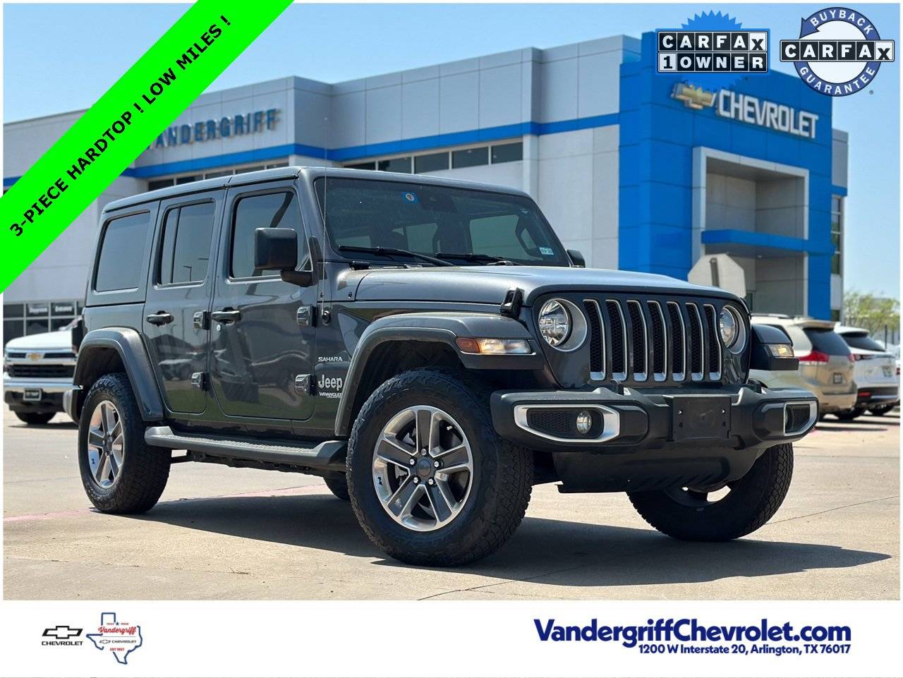 2021 Jeep Wrangler Sahara — SUV — 20,275 mi — Arlington, TX