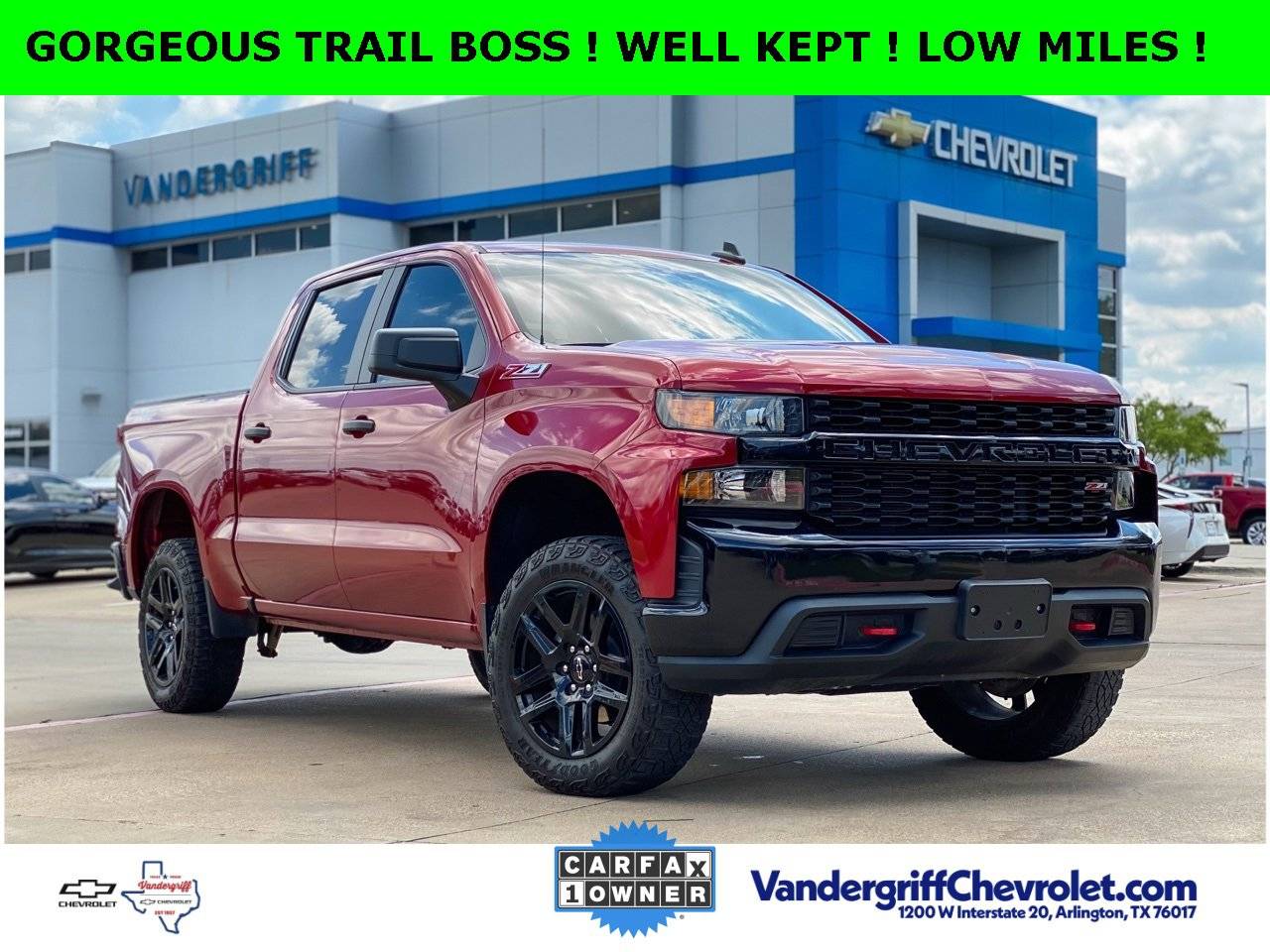 2021 Chevrolet Silverado 1500 Custom Trail Boss — Pickup Truck — 19,604 mi — Arlington, TX