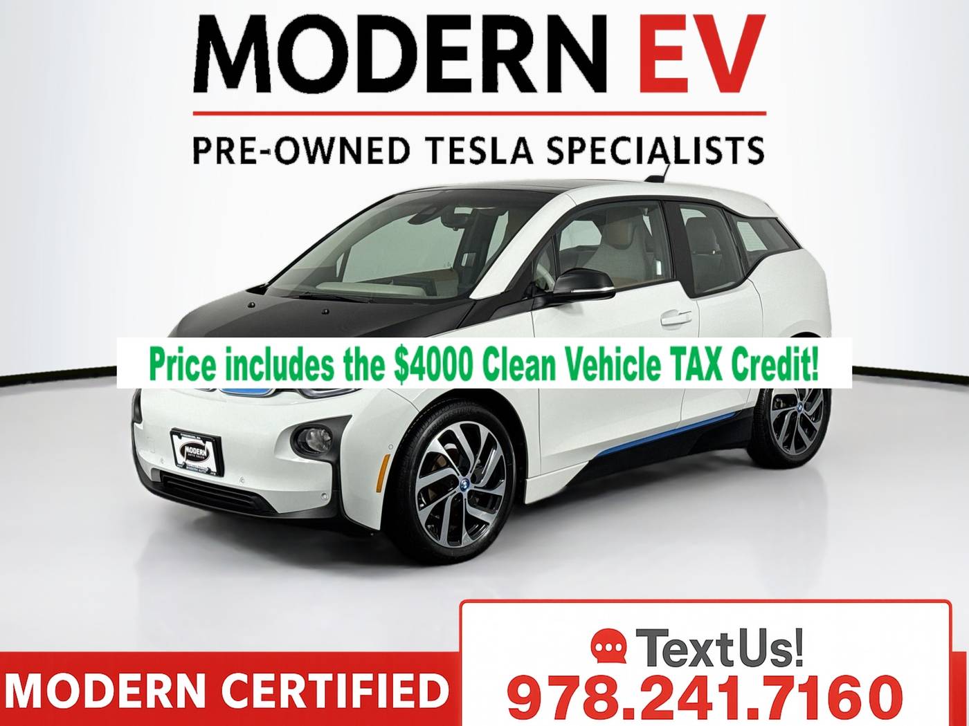 2017 BMW i3 94 Ah — Hatchback — 61,949 mi — Tyngsboro, MA