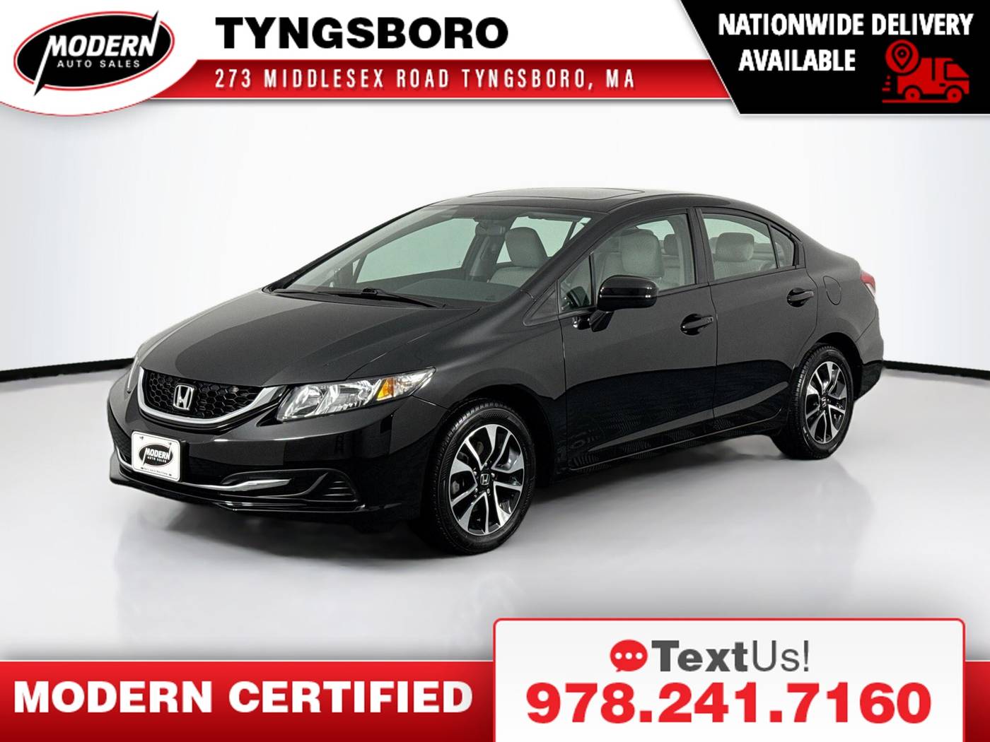 2015 Honda Civic EX — Sedan — 26,219 mi — Tyngsboro, MA