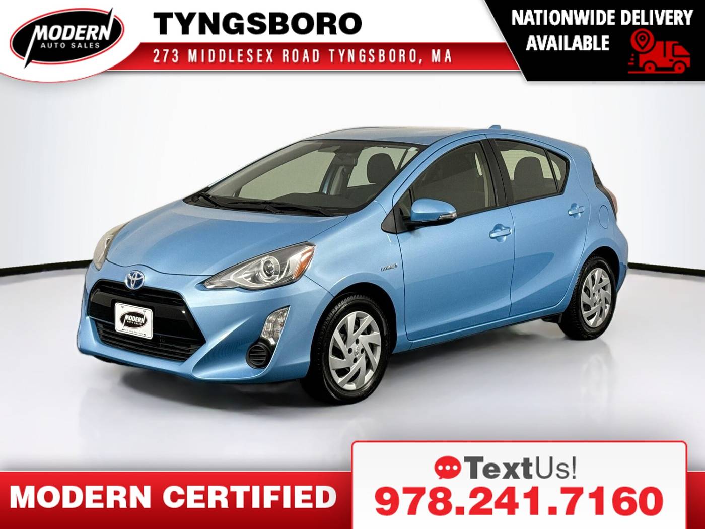 2015 Toyota Prius c Two — Hatchback — 35,916 mi — Tyngsboro, MA