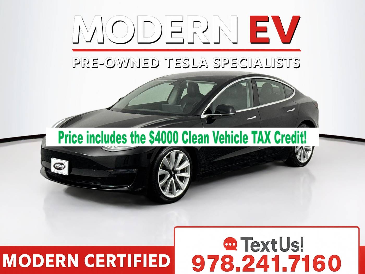 2019 Tesla Model 3 Long Range — Sedan — 57,003 mi — Tyngsboro, MA