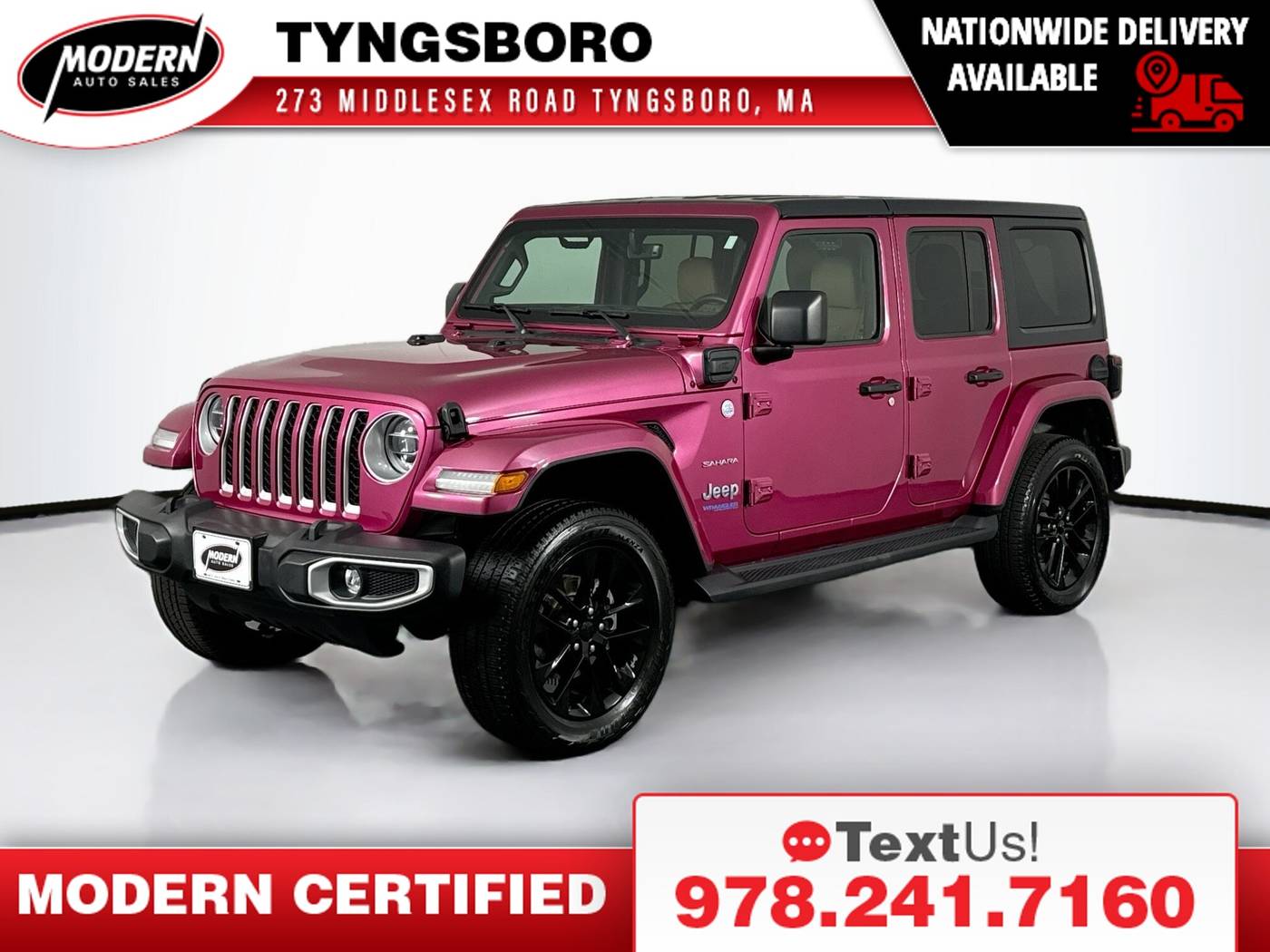 2021 Jeep Wrangler Sahara 4xe — SUV — 16,359 mi — Tyngsboro, MA
