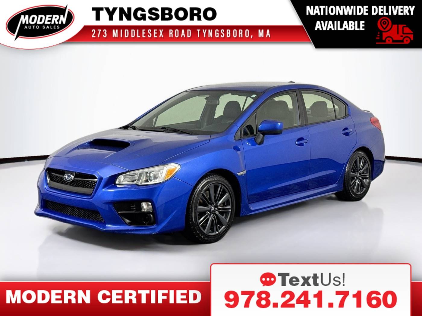 2017 Subaru WRX Base — Sedan — 61,909 mi — Tyngsboro, MA