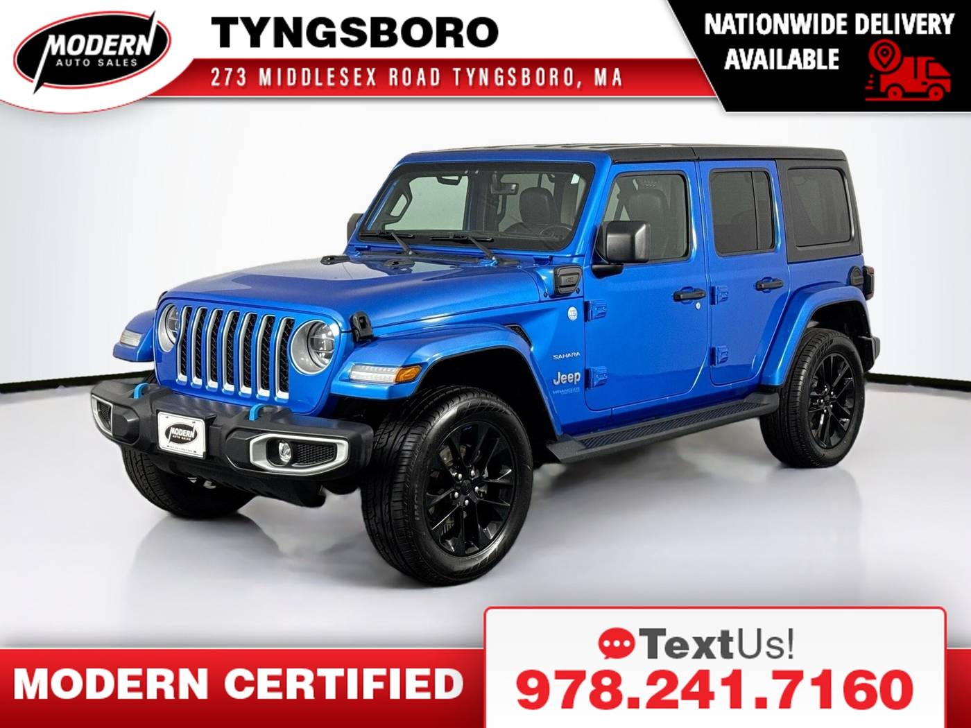 2022 Jeep Wrangler Sahara 4xe — SUV — 56,768 mi — Tyngsboro, MA