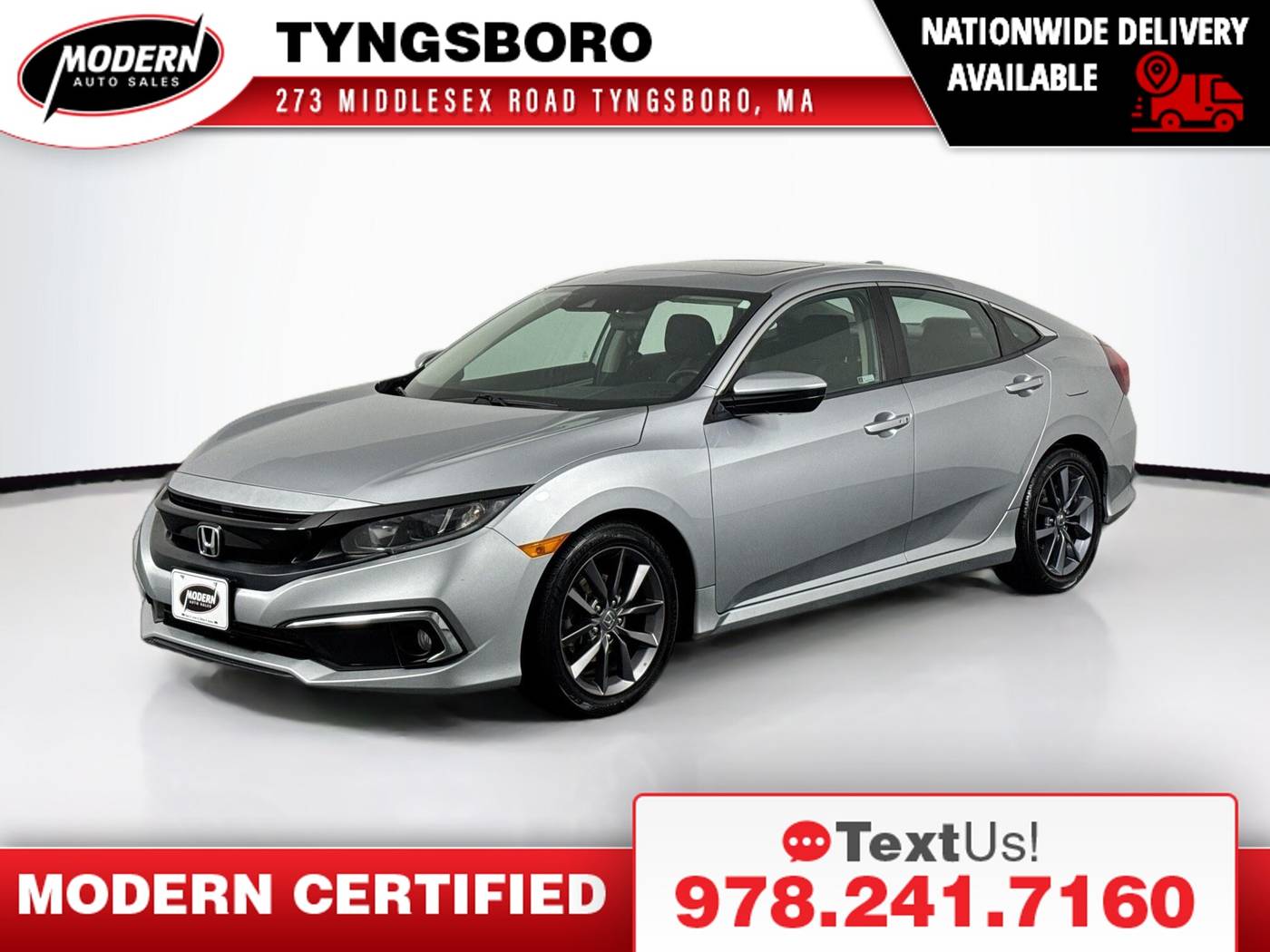 2020 Honda Civic EX — Sedan — 102,090 mi — Tyngsboro, MA