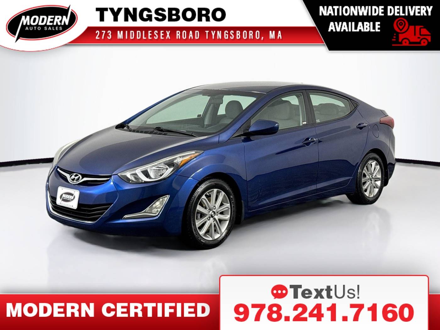 2015 Hyundai Elantra SE — Sedan — 41,086 mi — Tyngsboro, MA