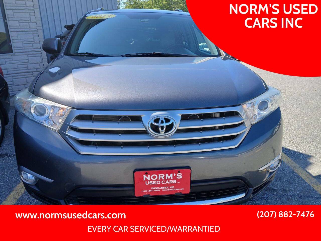 2013 Toyota Highlander SE V6 — SUV — 86,528 mi — Wiscasset, ME