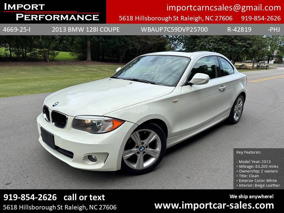 2013 BMW 1 Series 128i — Coupe — 83,200 mi — Raleigh, NC