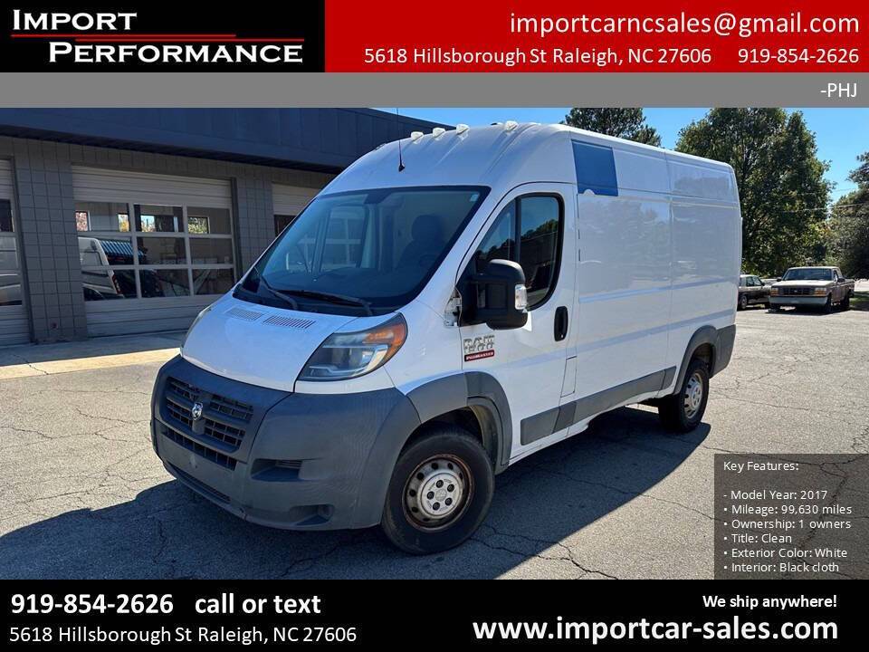 2017 Ram ProMaster Cargo Van 1500 — Cargo Van — 99,630 mi — Raleigh, NC