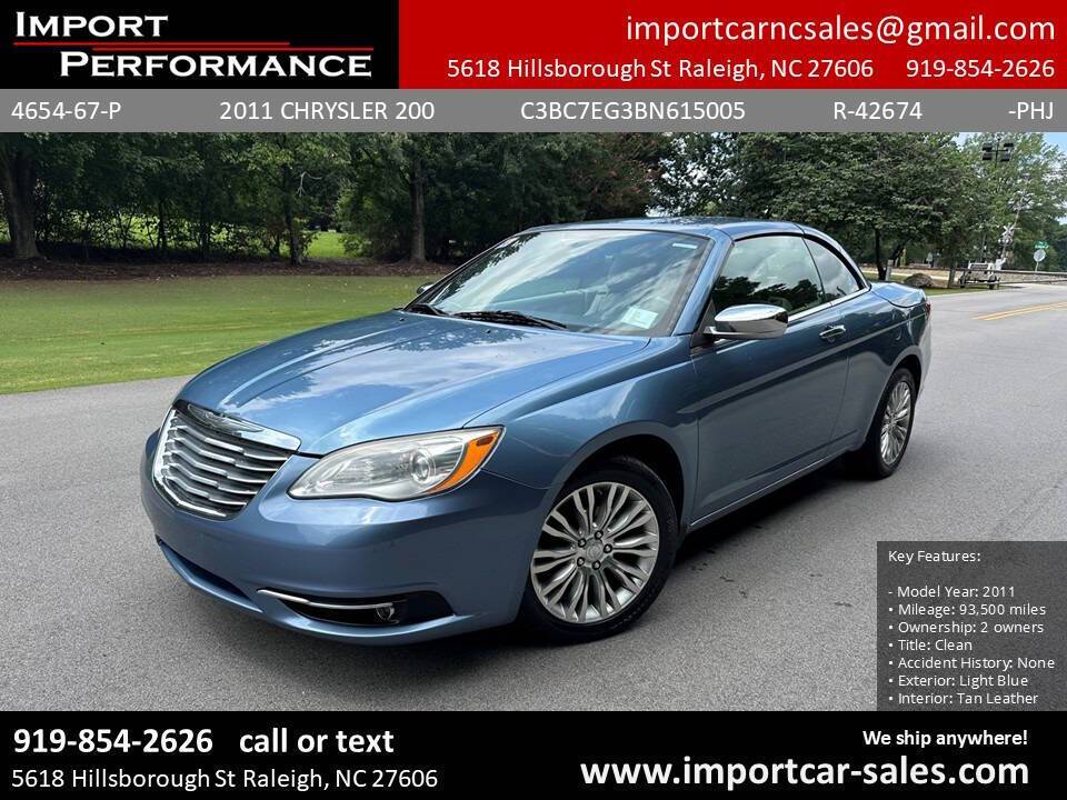 2011 Chrysler 200 Limited — Convertible — 93,500 mi — Raleigh, NC