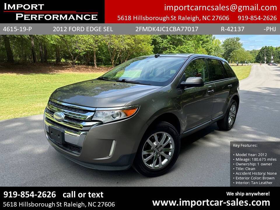 2012 Ford Edge SEL — SUV — 180,675 mi — Raleigh, NC