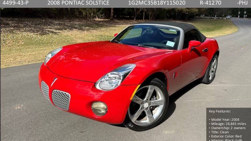 2008 Pontiac Solstice Base — Convertible — 28,845 mi — Raleigh, NC