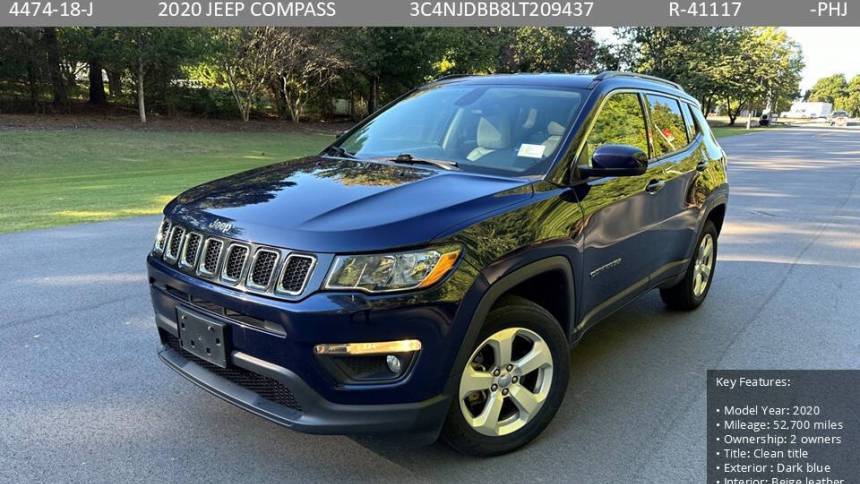 2020 Jeep Compass Latitude — SUV — 52,700 mi — Raleigh, NC