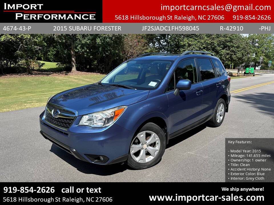 2015 Subaru Forester 2.5i Premium — SUV — 141,655 mi — Raleigh, NC
