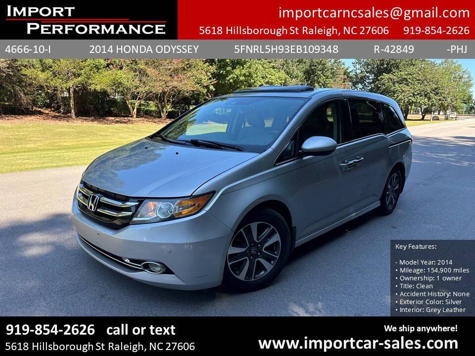 2014 Honda Odyssey Touring — Minivan — 154,900 mi — Raleigh, NC