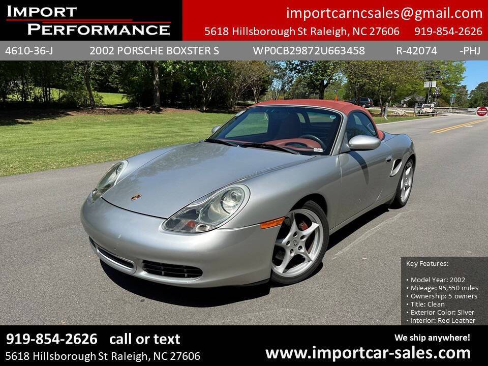 2002 Porsche Boxster S — Convertible — 95,950 mi — Raleigh, NC