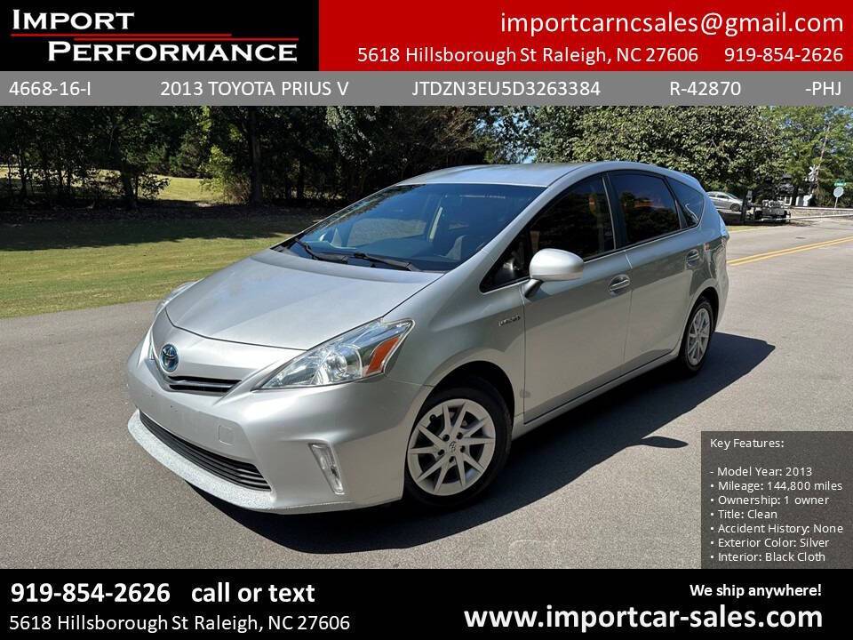2013 Toyota Prius v Three — Wagon — 144,800 mi — Raleigh, NC