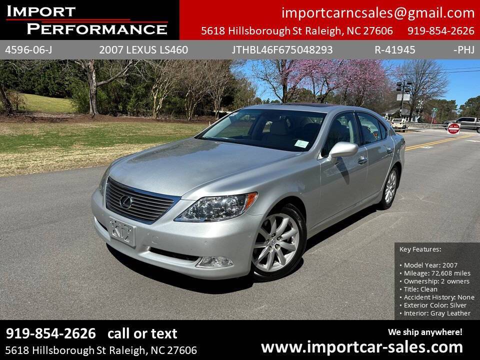 2007 Lexus LS LS 460 — Sedan — 72,900 mi — Raleigh, NC