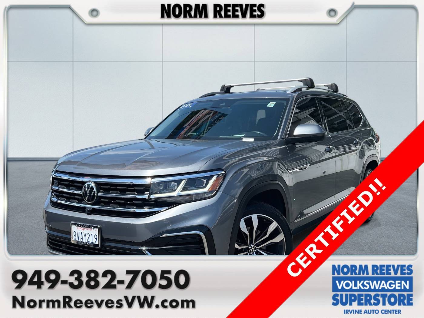 2021 Volkswagen Atlas SEL Premium R-Line — SUV — 66,644 mi — Irvine, CA