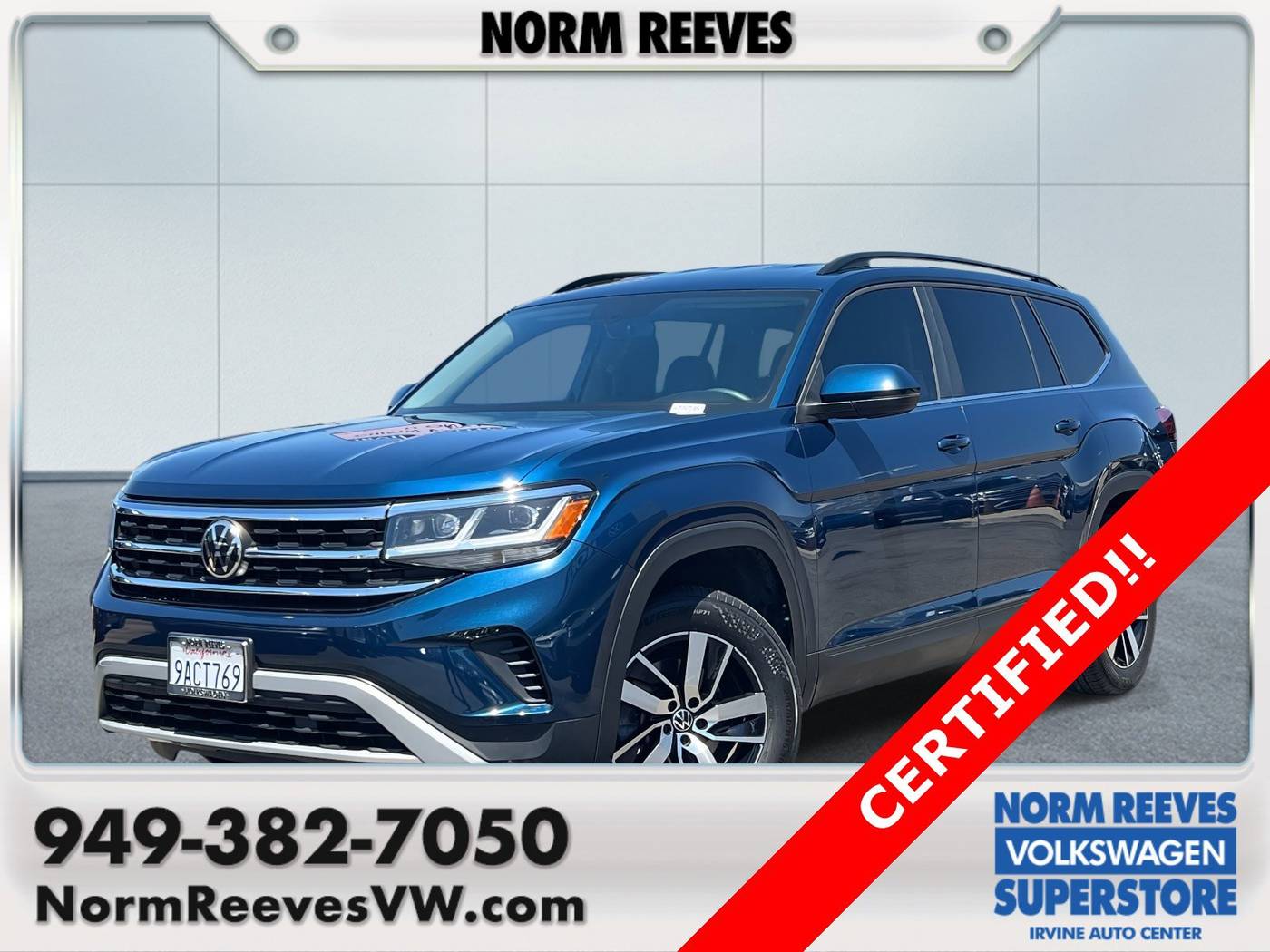 2022 Volkswagen Atlas SE — SUV — 68,913 mi — Irvine, CA
