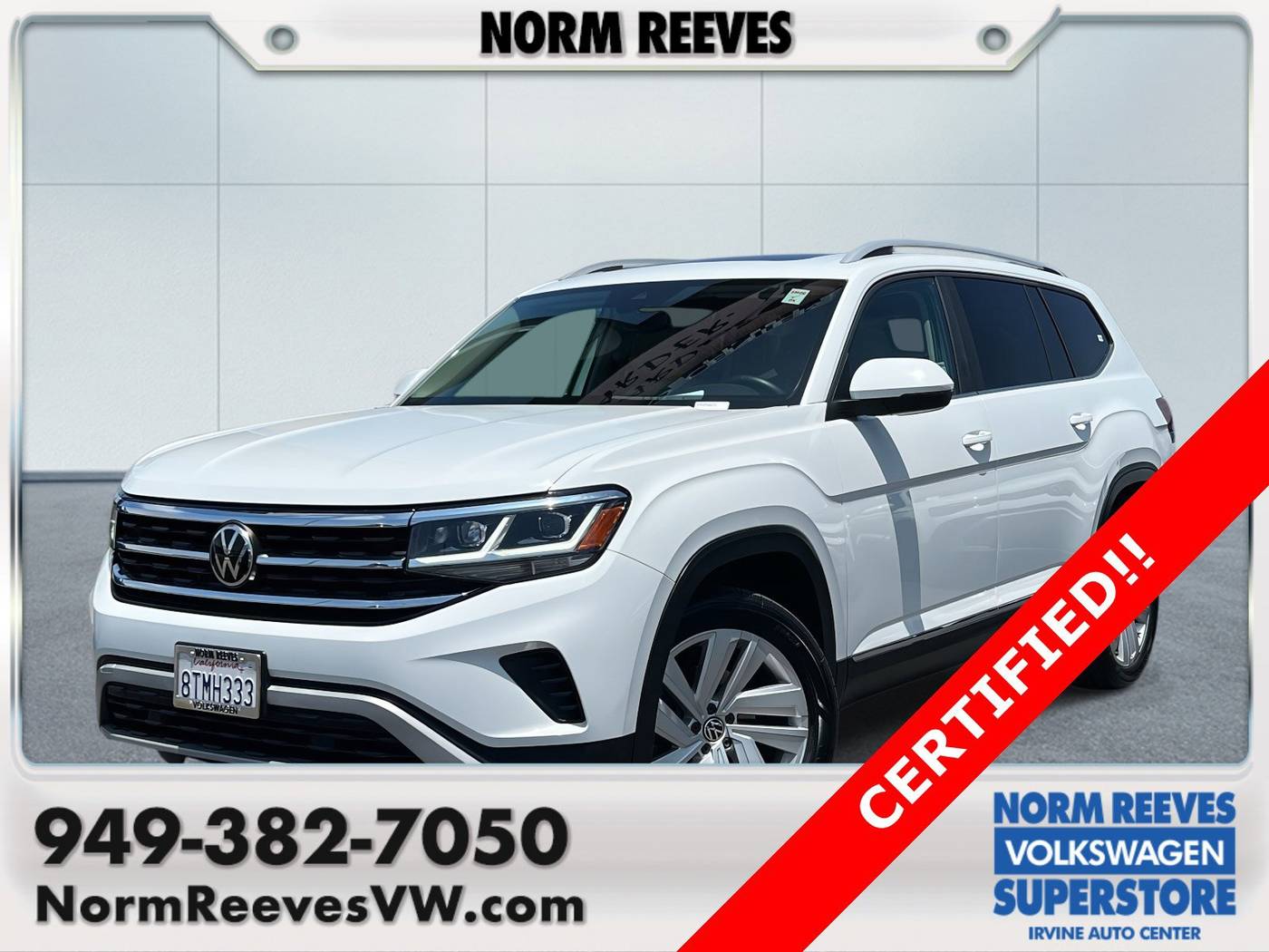 2021 Volkswagen Atlas SEL — SUV — 47,601 mi — Irvine, CA