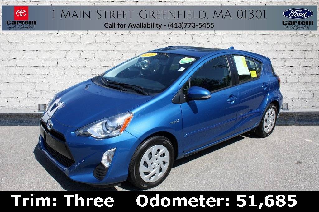 2016 Toyota Prius c Three — Hatchback — 51,685 mi — Greenfield, MA