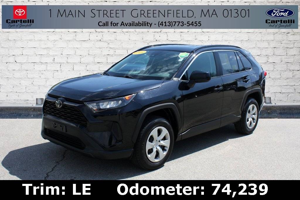 2019 Toyota RAV4 LE — SUV — 74,239 mi — Greenfield, MA