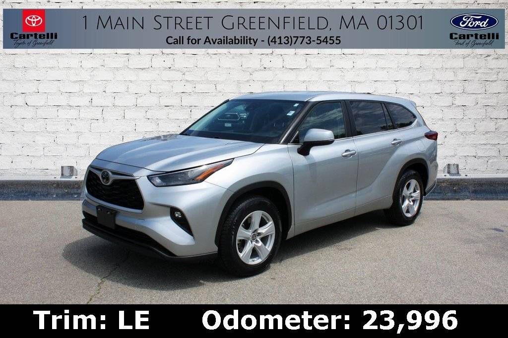 2023 Toyota Highlander LE — SUV — 23,996 mi — Greenfield, MA