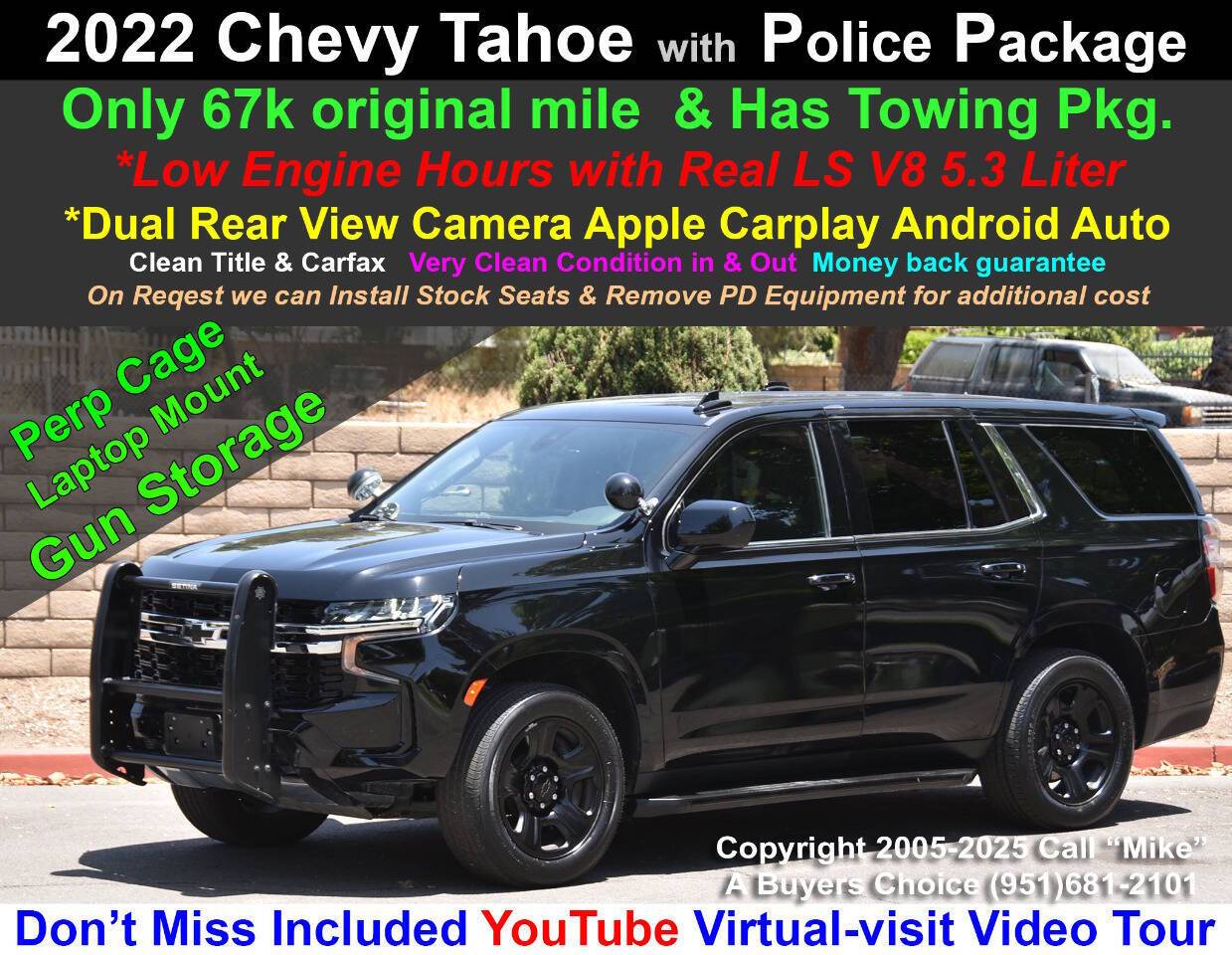 2022 Chevrolet Tahoe Commercial — SUV — 67,898 mi — Riverside, CA