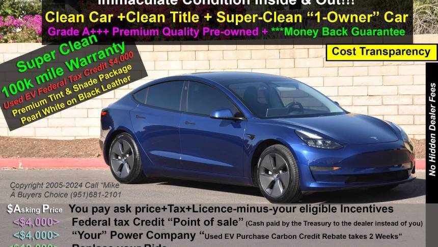 2021 Tesla Model 3 Standard Range Plus — Sedan — 47,161 mi — Riverside, CA
