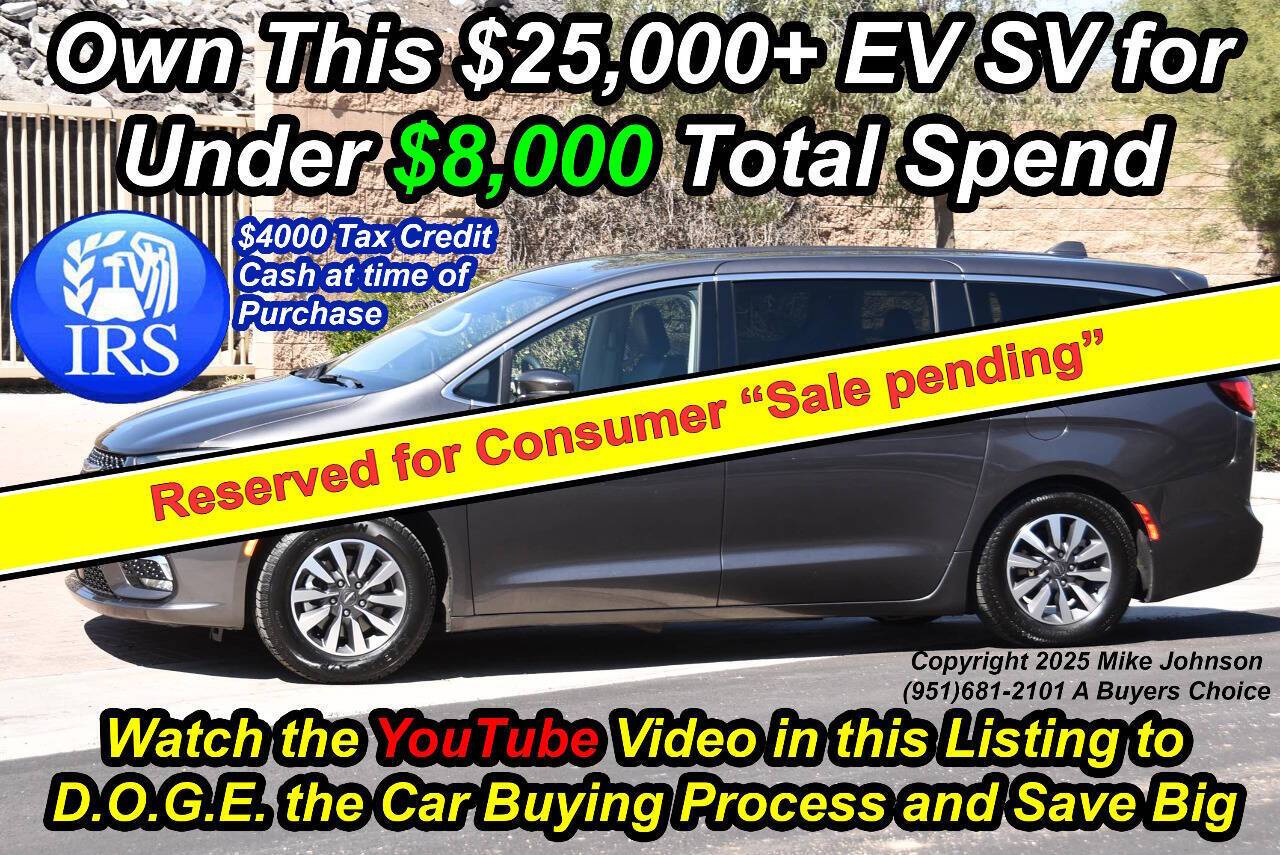 2022 Chrysler Pacifica Hybrid Touring L — Minivan — 69,285 mi — Riverside, CA