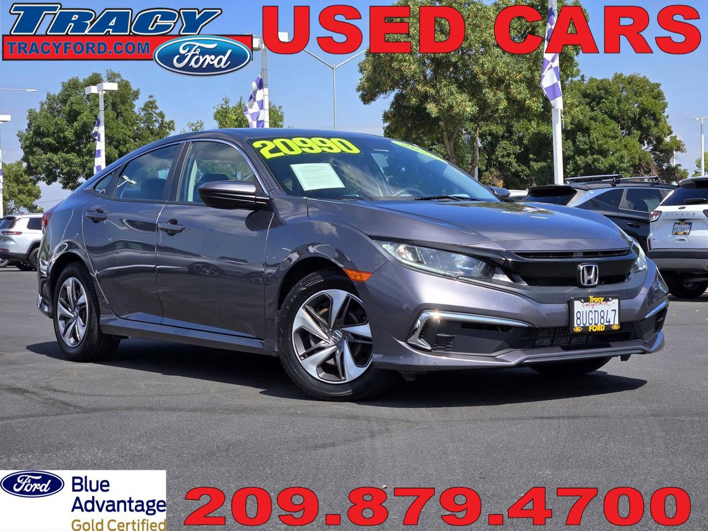 2020 Honda Civic LX — Sedan — 56,209 mi — Tracy, CA