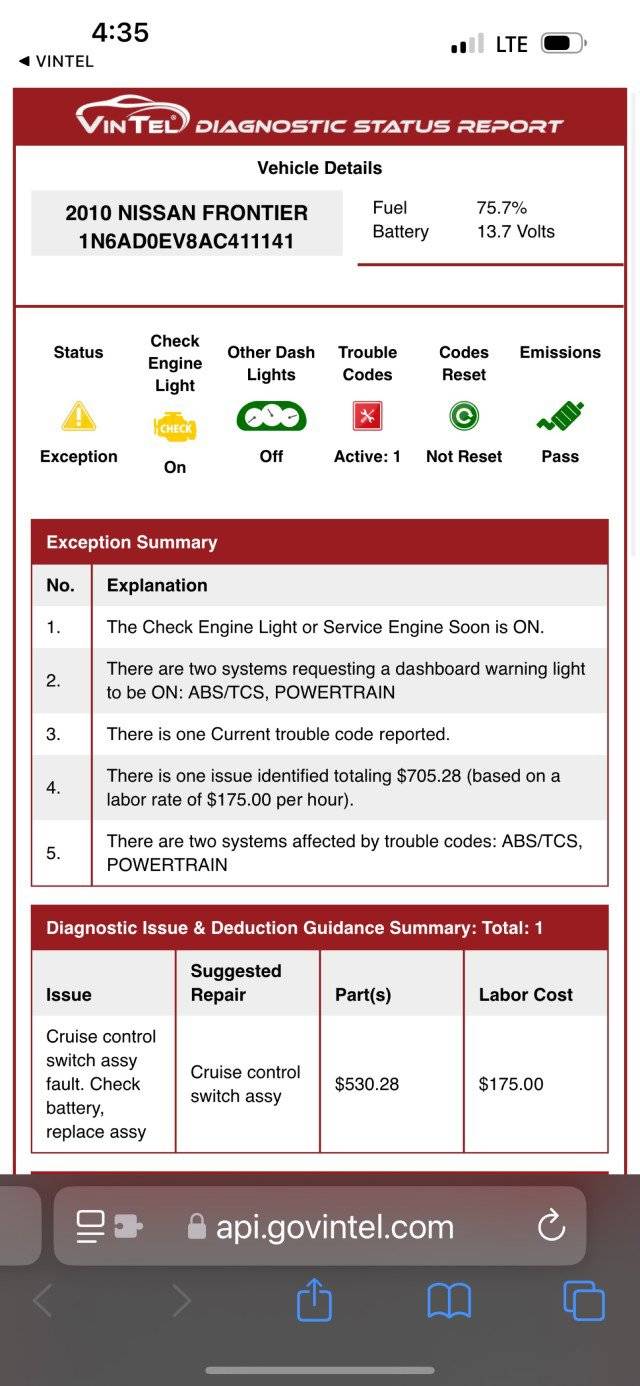 2010 Nissan Frontier SE — Pickup Truck — 199,275 mi — El Paso, TX