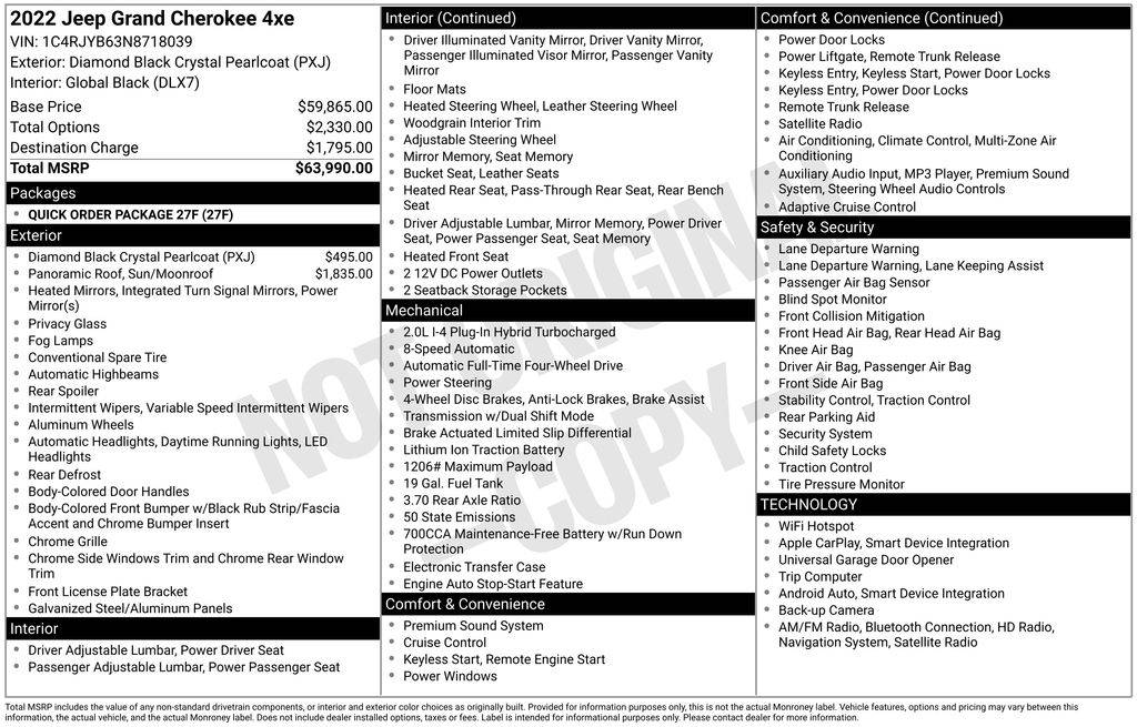 2022 Jeep Grand Cherokee 4xe — SUV — 23,260 mi — Chambersburg, PA