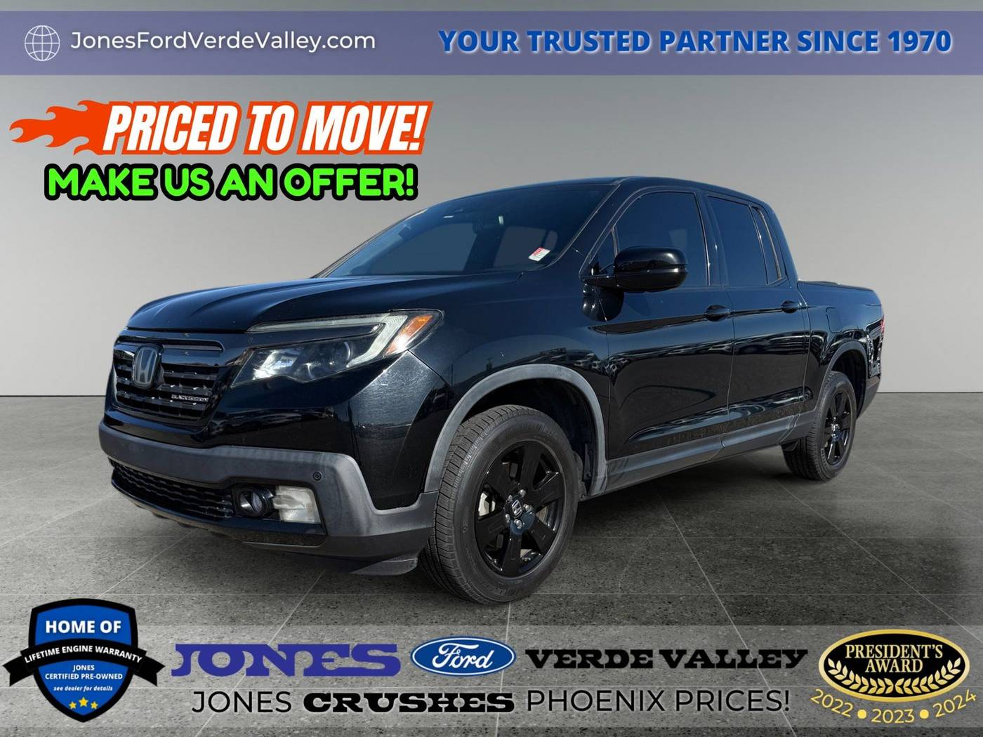 2019 Honda Ridgeline Black Edition — Pickup Truck — 106,551 mi — Camp Verde, AZ