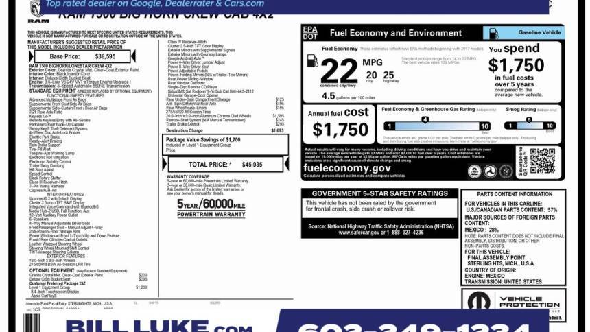 2019 Ram 1500 Big Horn/Lone Star — Pickup Truck — 92,595 mi — Phoenix, AZ