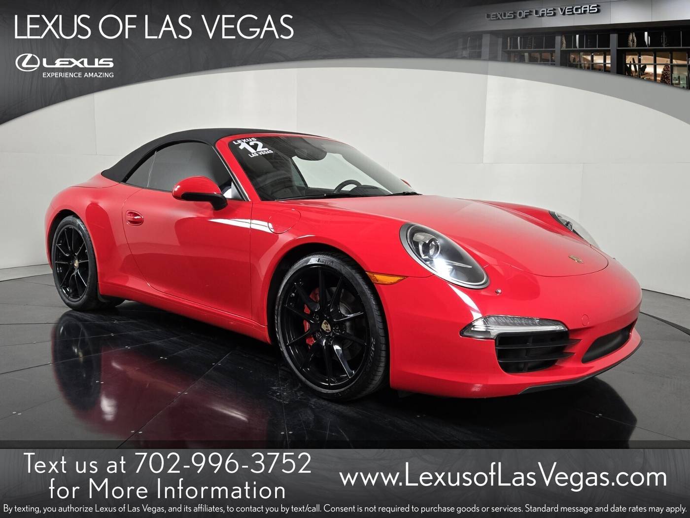 2012 Porsche 911 Carrera S — Convertible — 33,202 mi — Las Vegas, NV