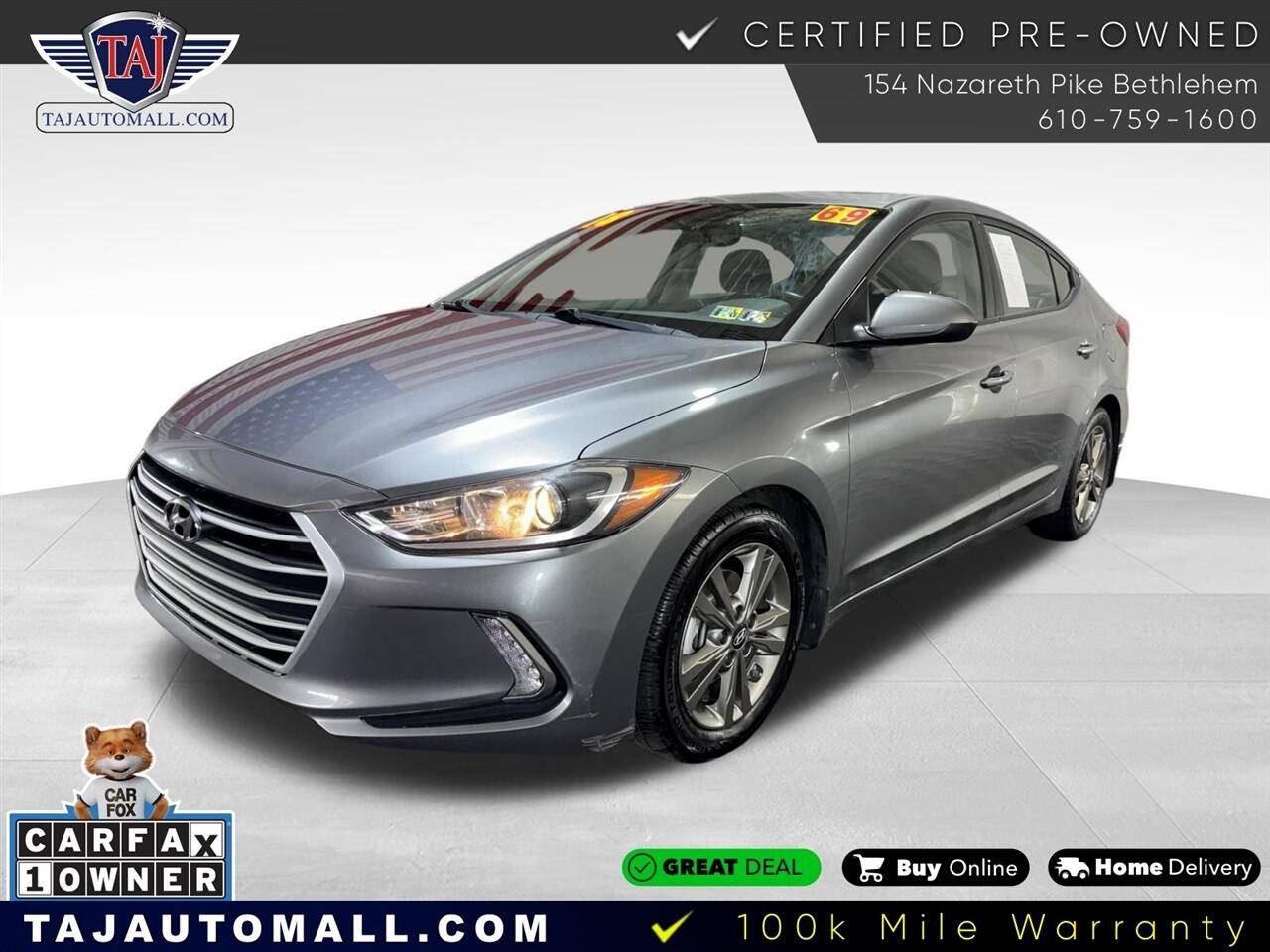 2018 Hyundai Elantra Value Edition — Sedan — 68,690 mi — Bethlehem, PA