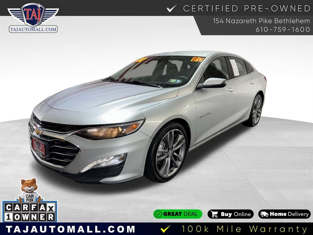 2022 Chevrolet Malibu LT — Sedan — 80,303 mi — Bethlehem, PA