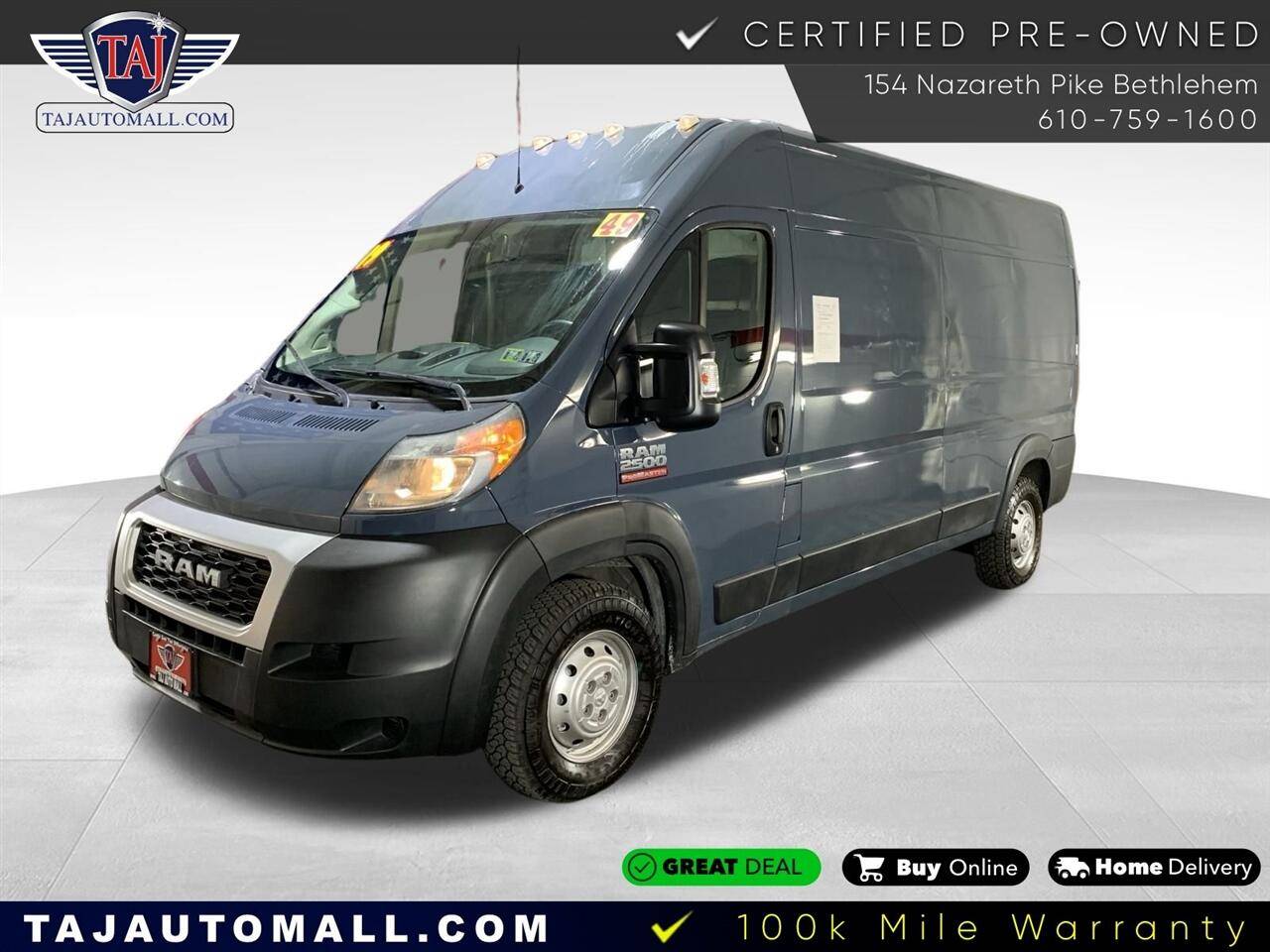 2019 Ram ProMaster Cargo Van 2500 — Cargo Van — 49,459 mi — Bethlehem, PA
