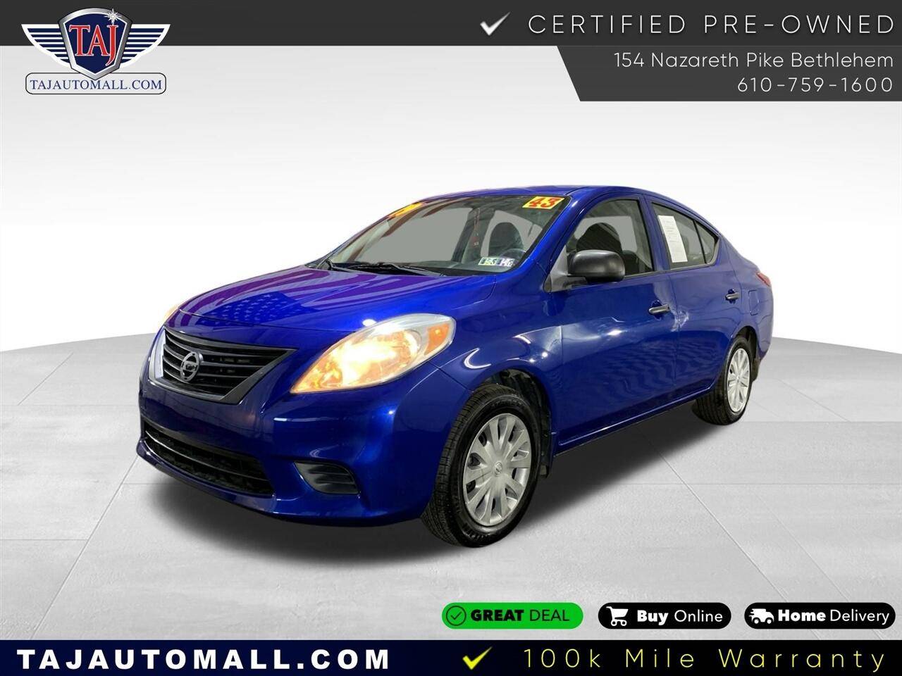 2012 Nissan Versa 1.6 S — Sedan — 42,944 mi — Bethlehem, PA