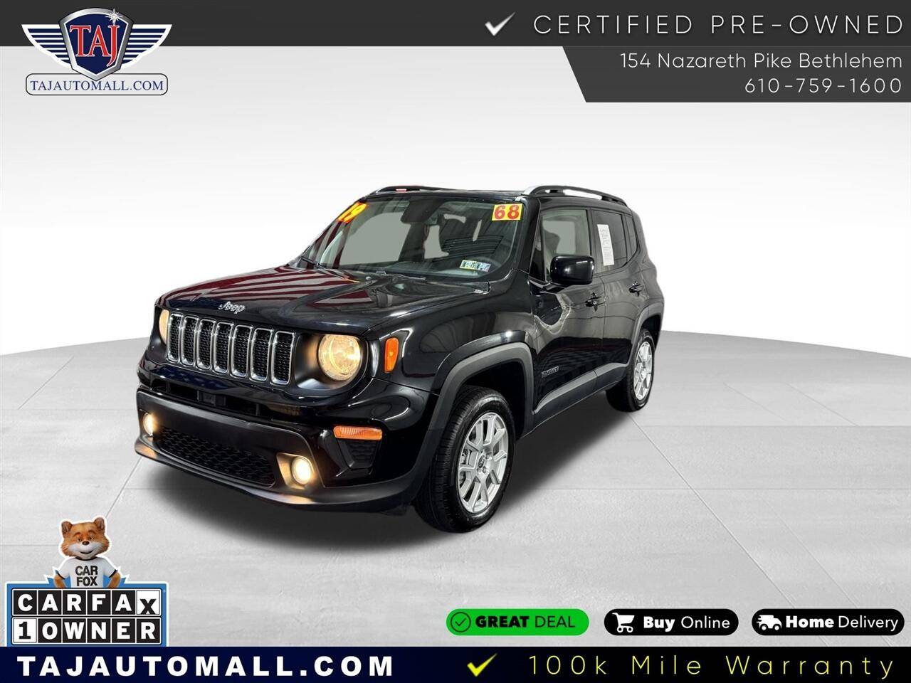 2019 Jeep Renegade Latitude — SUV — 68,488 mi — Bethlehem, PA