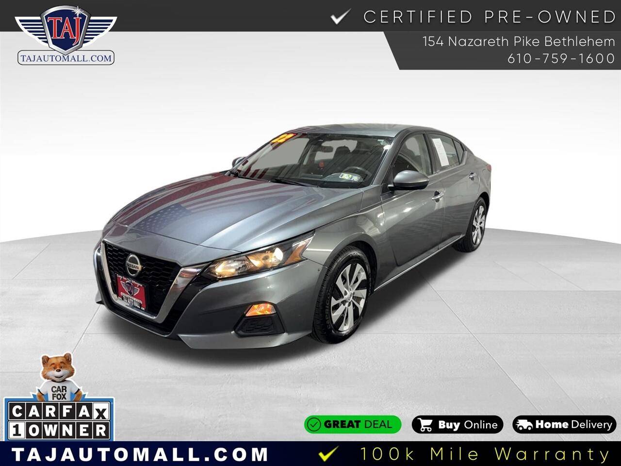 2022 Nissan Altima S — Sedan — 115,671 mi — Bethlehem, PA
