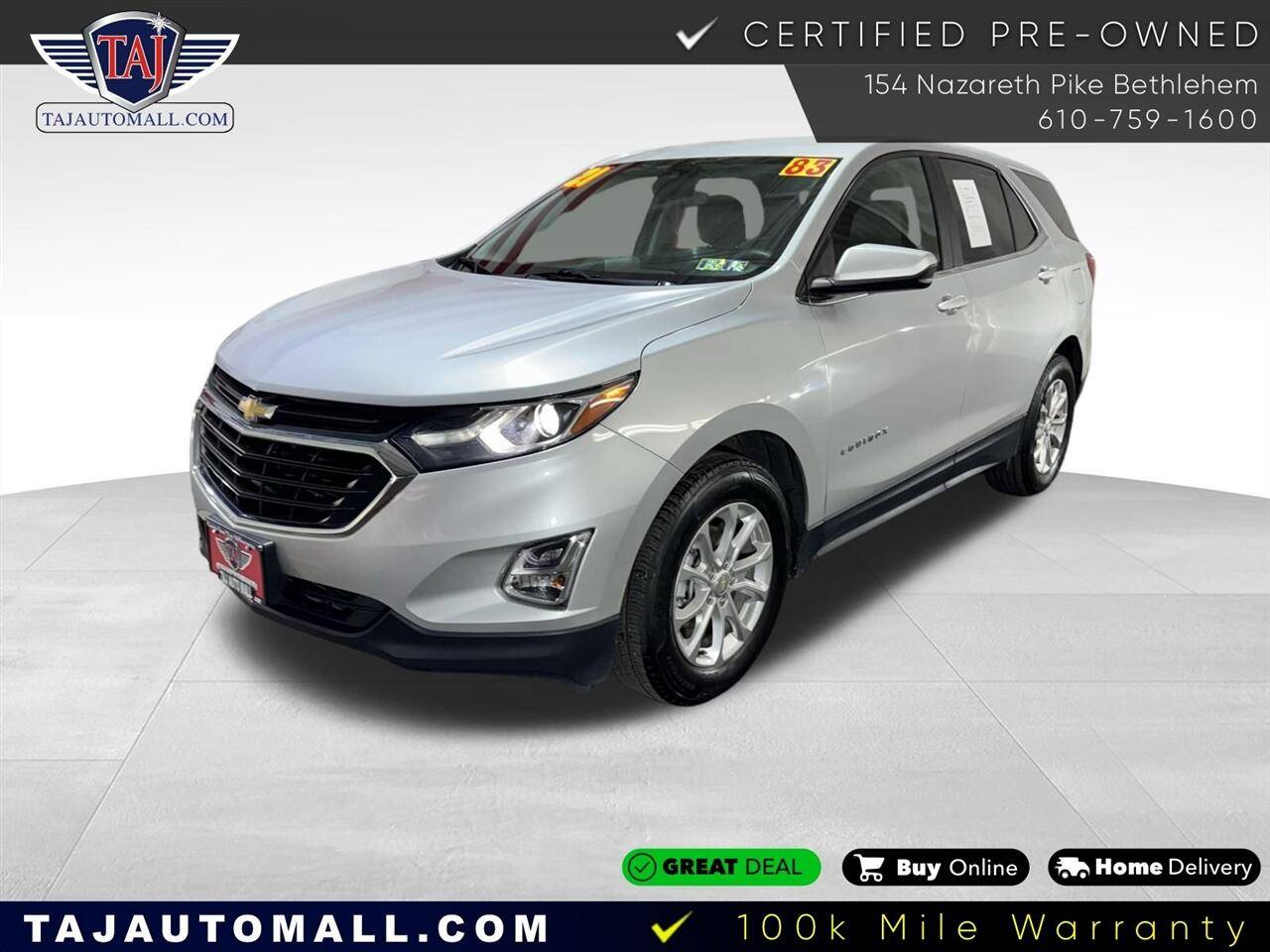 2021 Chevrolet Equinox LT — SUV — 82,750 mi — Bethlehem, PA