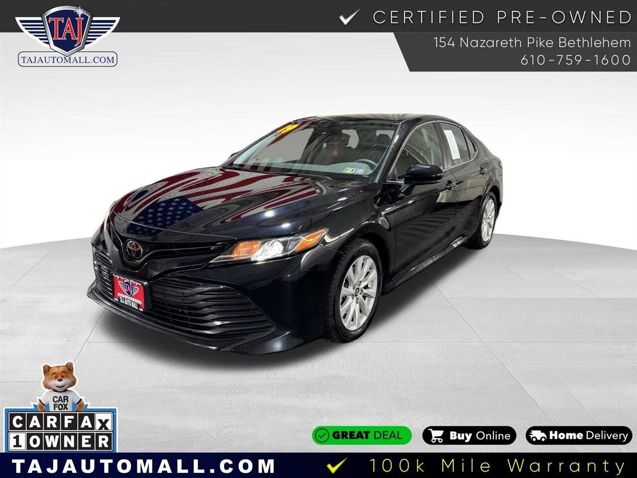 2019 Toyota Camry LE — Sedan — 107,556 mi — Bethlehem, PA
