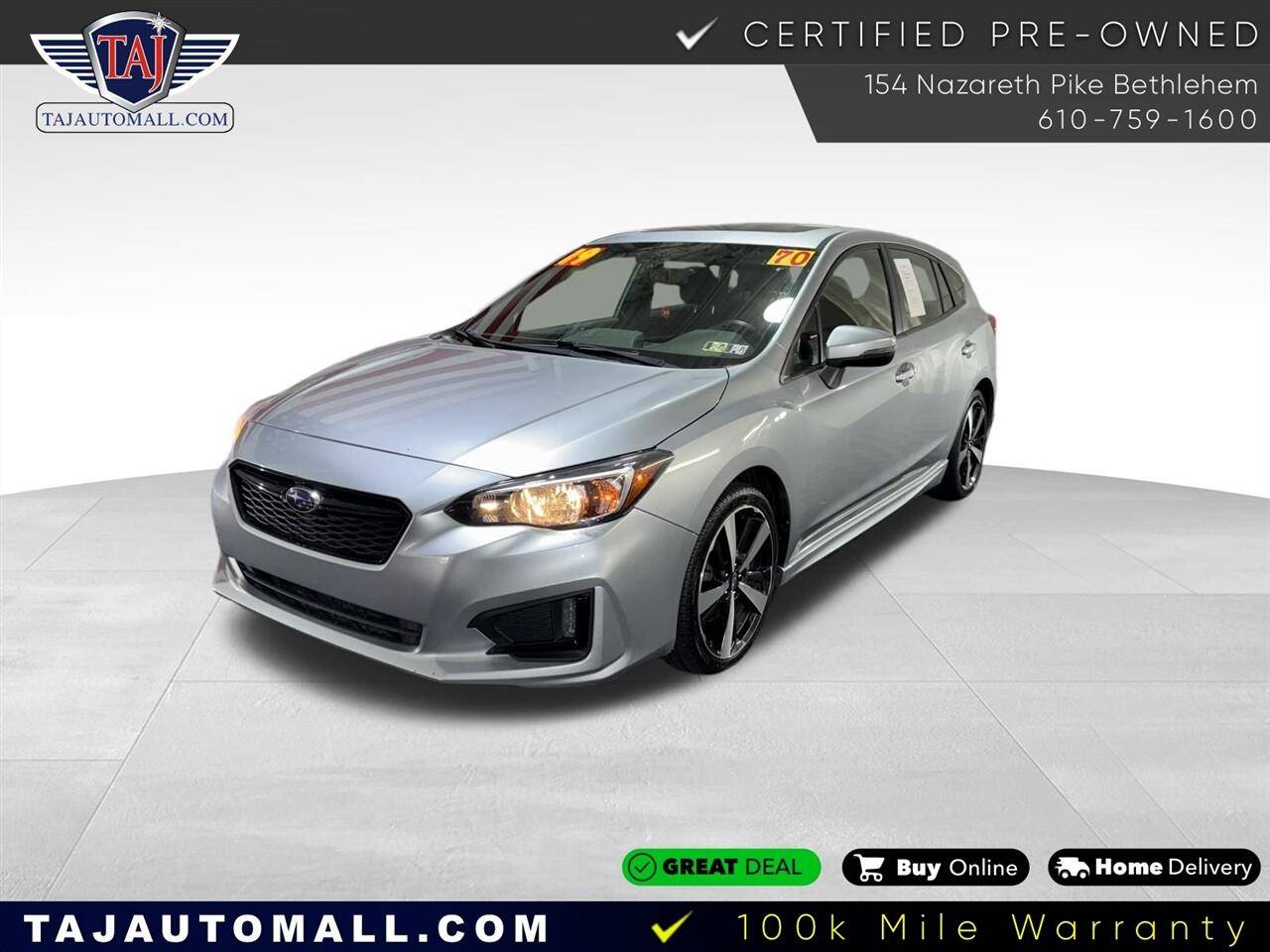 2019 Subaru Impreza 2.0i Sport — Hatchback — 69,541 mi — Bethlehem, PA