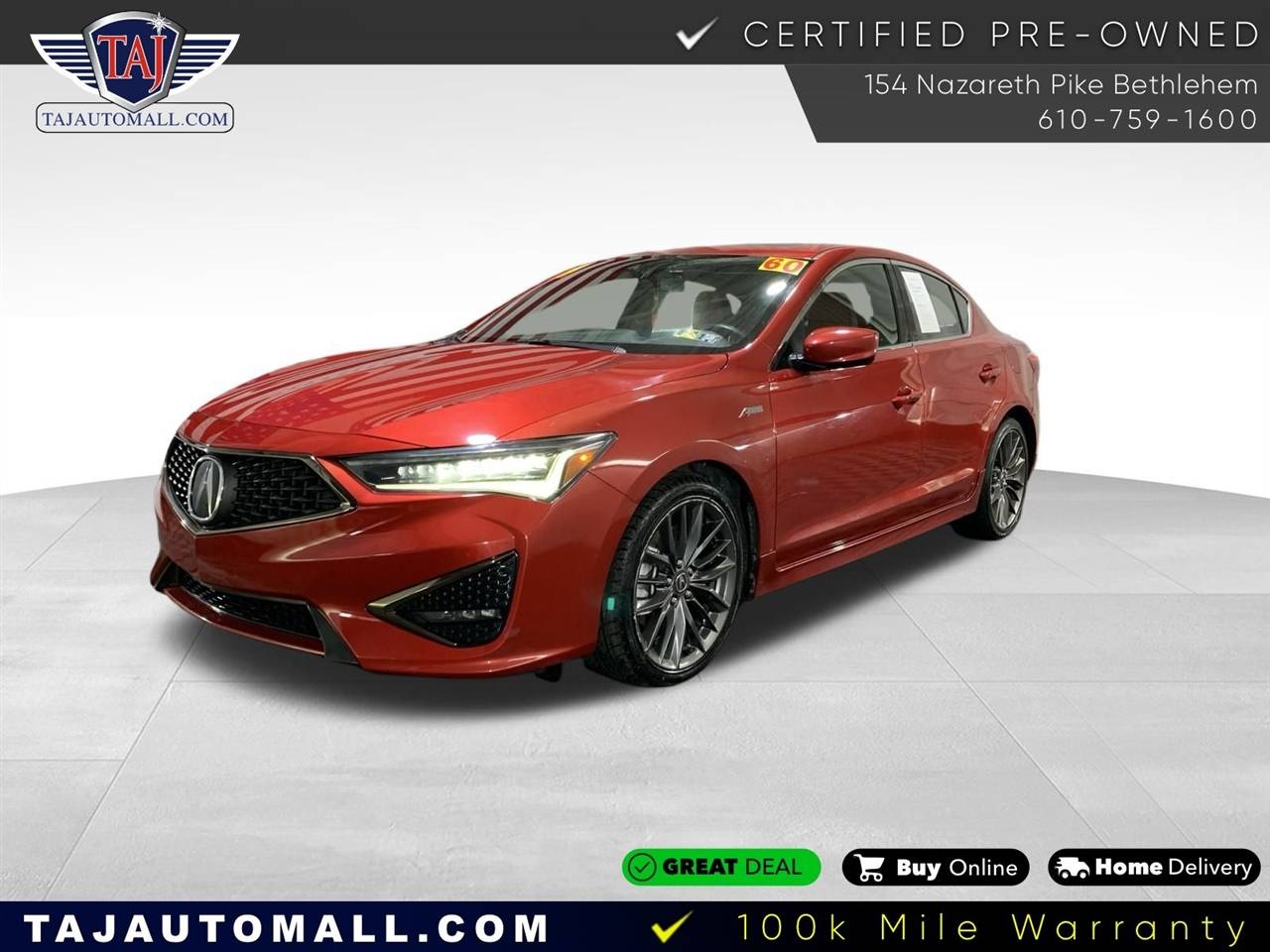 2019 Acura ILX Premium/A-Spec Package — Sedan — 60,010 mi — Bethlehem, PA