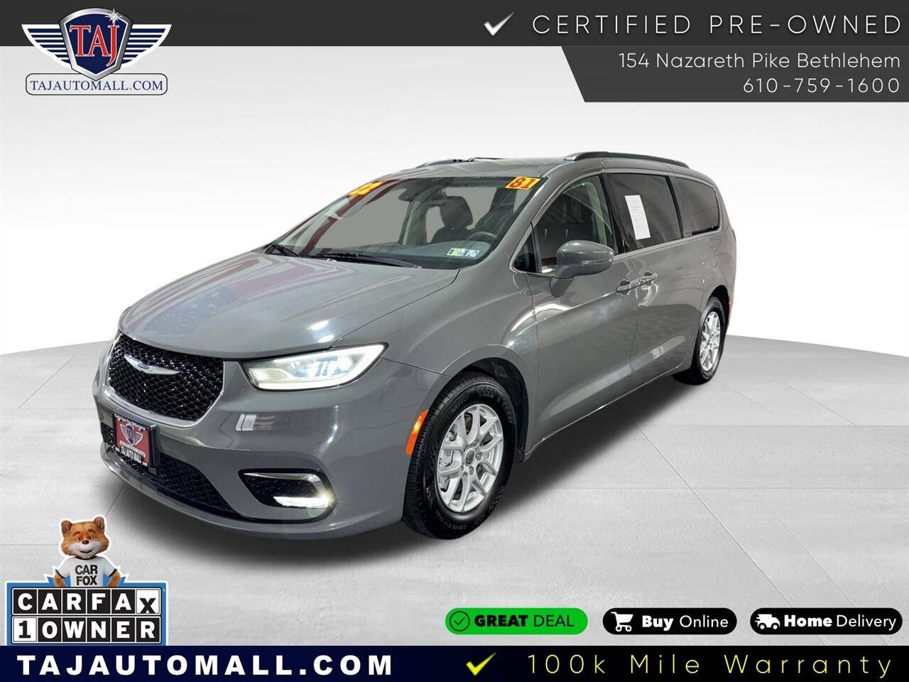 2022 Chrysler Pacifica Touring L — Minivan — 80,721 mi — Bethlehem, PA